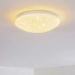Plafonnier Norton Star Led Blanc, 1 Lumiere, Telecommandes, Changeur De Couleurs