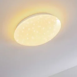 Plafonnier Norton Star Led Blanc, 1 Lumiere, Telecommandes, Changeur De Couleurs