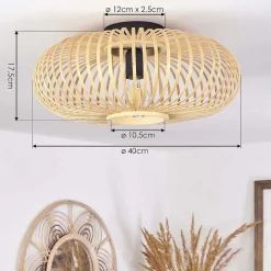 Plafonnier Oravi Bois Clair, 1 Lumiere