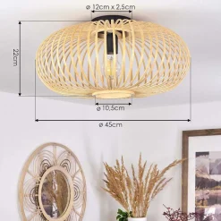 Plafonnier Oravi Bois Clair, 1 Lumiere