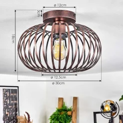 Plafonnier Oravi Cuivre, 1 Lumiere