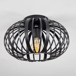 Plafonnier Oravi Noir, 1 Lumiere