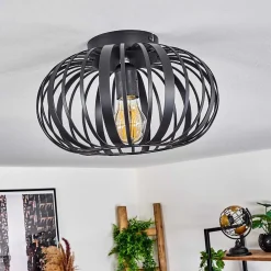 Plafonnier Oravi Noir, 1 Lumiere