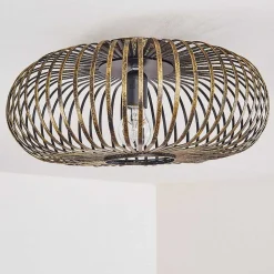 Plafonnier Oravi Noir Dore, 1 Lumiere