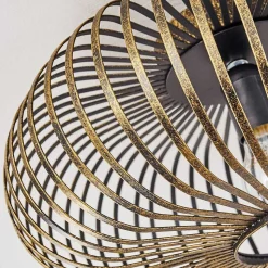 Plafonnier Oravi Noir Dore, 1 Lumiere