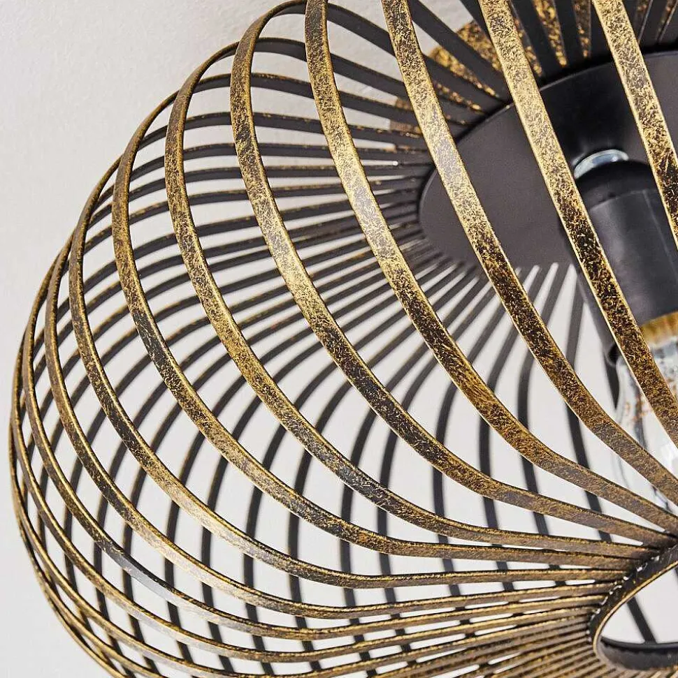 Plafonnier Oravi Noir Dore, 1 Lumiere