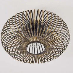 Plafonnier Oravi Noir Dore, 1 Lumiere