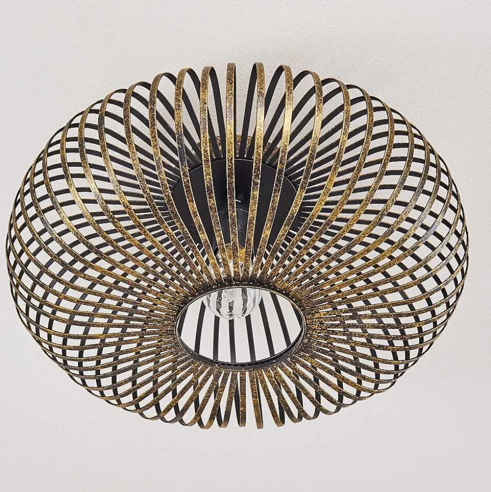 Plafonnier Oravi Noir Dore, 1 Lumiere