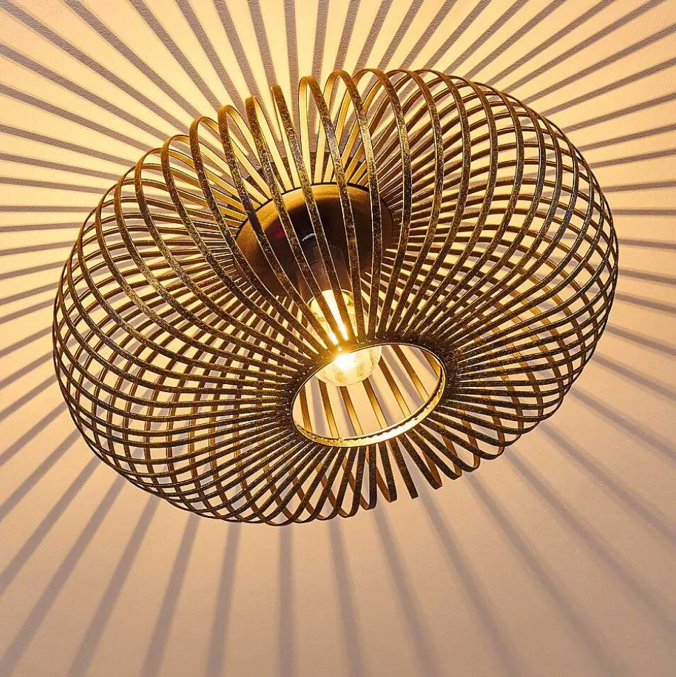 Plafonnier Oravi Noir Dore, 1 Lumiere