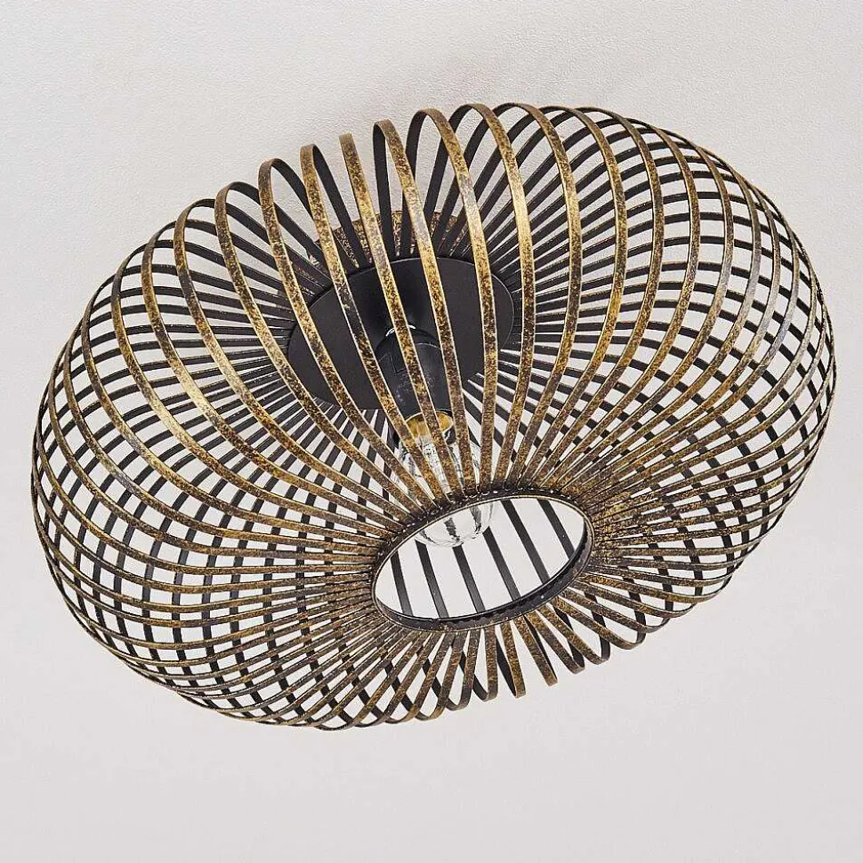 Plafonnier Oravi Noir Dore, 1 Lumiere