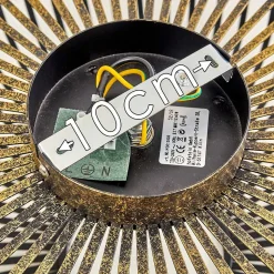 Plafonnier Oravi Noir Dore, 1 Lumiere