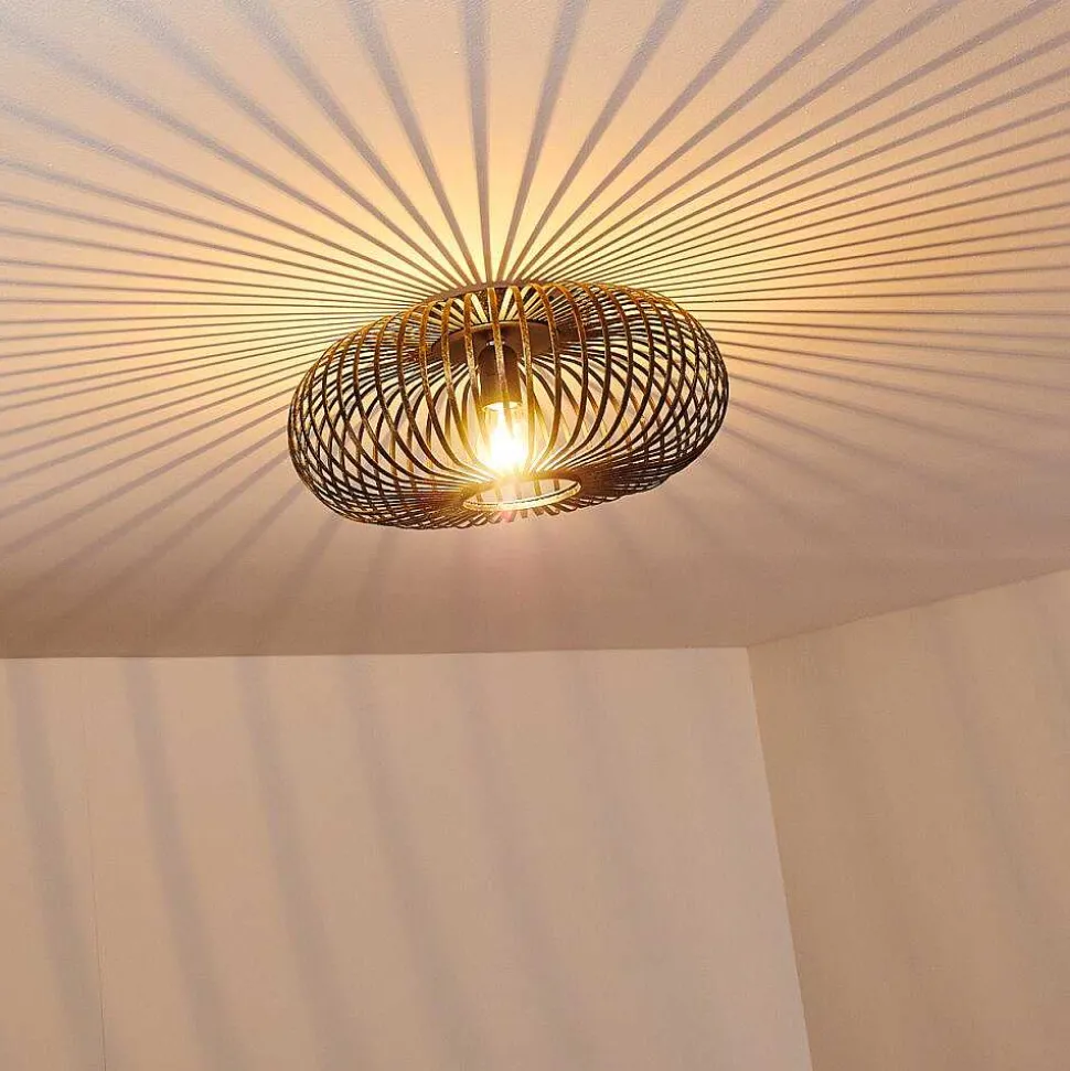 Plafonnier Oravi Noir Dore, 1 Lumiere