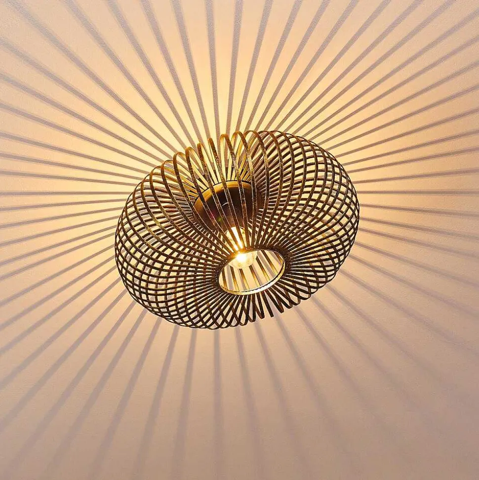 Plafonnier Oravi Noir Dore, 1 Lumiere