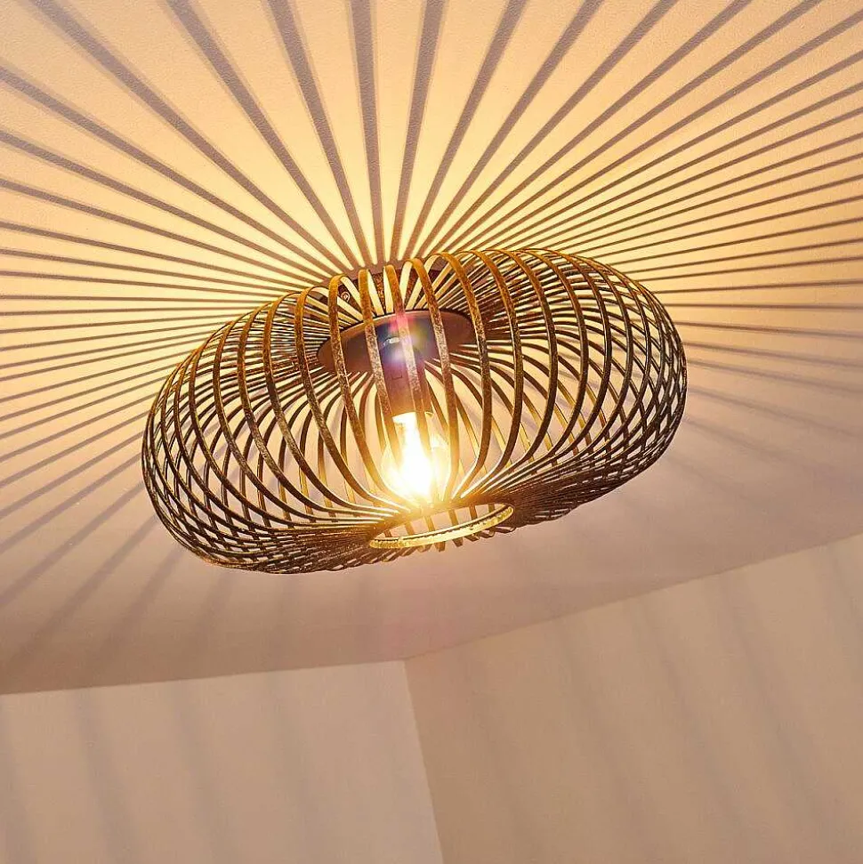 Plafonnier Oravi Noir Dore, 1 Lumiere