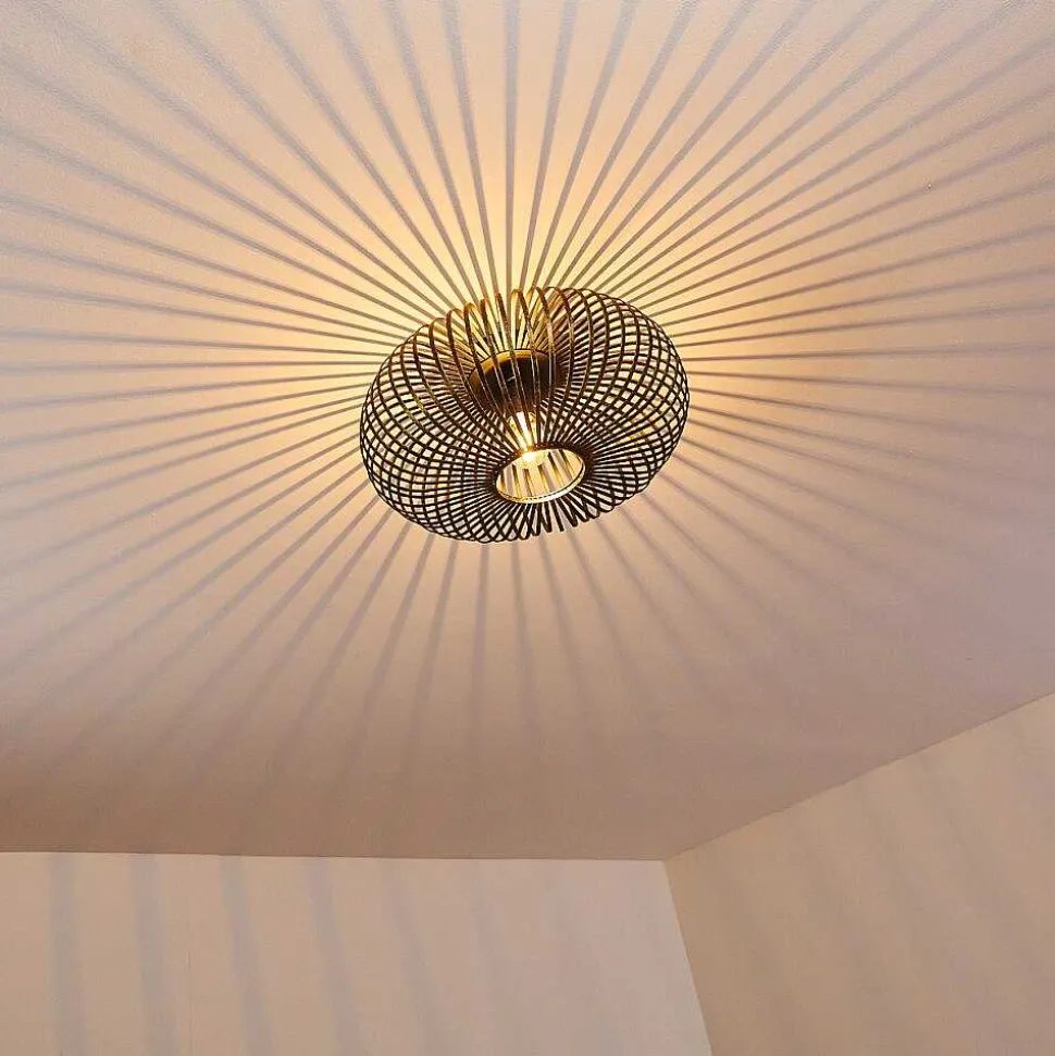 Plafonnier Oravi Noir Dore, 1 Lumiere