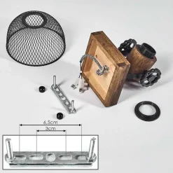 Plafonnier Orny Bois Fonce, Noir, 1 Lumiere