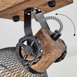 Plafonnier Orny Bois Fonce, Noir, 1 Lumiere