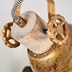 Plafonnier Orny Bronze, Bois Clair, 2 Lumieres