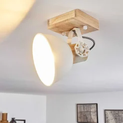 Plafonnier Orny Brun, Blanc, 1 Lumiere