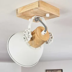 Plafonnier Orny Brun, Blanc, 1 Lumiere