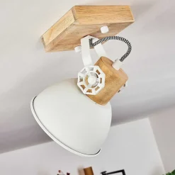 Plafonnier Orny Brun, Blanc, 1 Lumiere