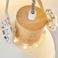 Plafonnier Orny Brun, Blanc, 1 Lumiere