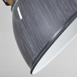 Plafonnier Orny Gris, Bois Fonce, 4 Lumieres