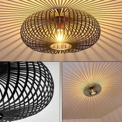 Plafonnier Ovari Noir, 1 Lumiere