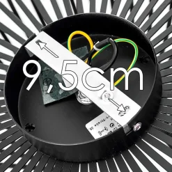 Plafonnier Ovari Noir, 1 Lumiere