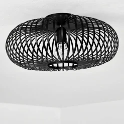 Plafonnier Ovari Noir, 1 Lumiere