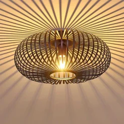 Plafonnier Ovari Noir, 1 Lumiere