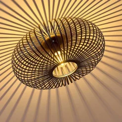 Plafonnier Ovari Noir, 1 Lumiere