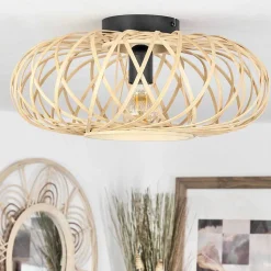 Plafonnier Pabu Ecru, 1 Lumiere