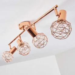 Plafonnier Palmira Cuivre, 4 Lumieres