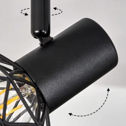 Plafonnier Palmira Noir, 4 Lumieres