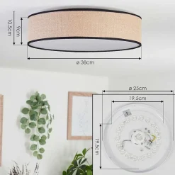 Plafonnier Parbiak Led Blanc, 1 Lumiere