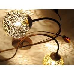 Plafonnier Paul Neuhaus Greta Rouille, 4 Lumieres