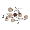 Plafonnier Paul Neuhaus Greta Rouille, 6 Lumieres