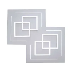 Plafonnier Paul Neuhaus Q-Linea Led Nickel Mat, 8 Lumieres, Telecommandes