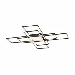 Plafonnier Paul Neuhaus Q-Asmin Led Noir, 2 Lumieres, Telecommandes