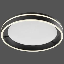 Plafonnier Paul Neuhaus Q-Vito Led Anthracite, 1 Lumiere, Telecommandes