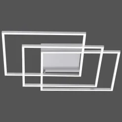 Plafonnier Paul Neuhaus Q-Inigo Led Nickel Mat, 3 Lumieres, Telecommandes