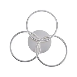 Plafonnier Paul Neuhaus Q-Nevio Led Nickel Mat, 3 Lumieres, Telecommandes