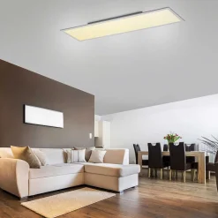 Plafonnier Paul Neuhaus Q-Flag Led Blanc, 1 Lumiere, Telecommandes