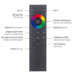 Plafonnier Paul Neuhaus Q-Asmin Led Noir, 1 Lumiere, Telecommandes