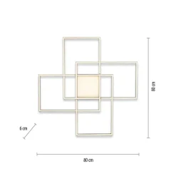 Plafonnier Paul Neuhaus Q-Asmin Led Noir, 1 Lumiere, Telecommandes