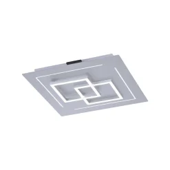 Plafonnier Paul Neuhaus Q-Linea Led Aluminium, 1 Lumiere, Telecommandes, Changeur De Couleurs