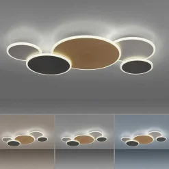 Plafonnier Paul Neuhaus Q-Piato Led Blanc, 1 Lumiere, Telecommandes