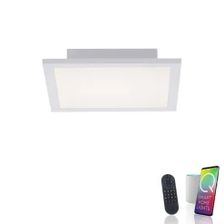 Plafonnier Paul Neuhaus Q-Flag Led Blanc, 1 Lumiere, Telecommandes