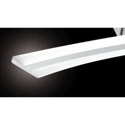 Plafonnier Paul Neuhaus Q-Riller Led Chrome, 2 Lumieres, Telecommandes, Changeur De Couleurs